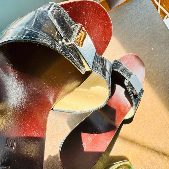 Vintage Celine black and brown heeled leather Mules - Picture 11 of 14